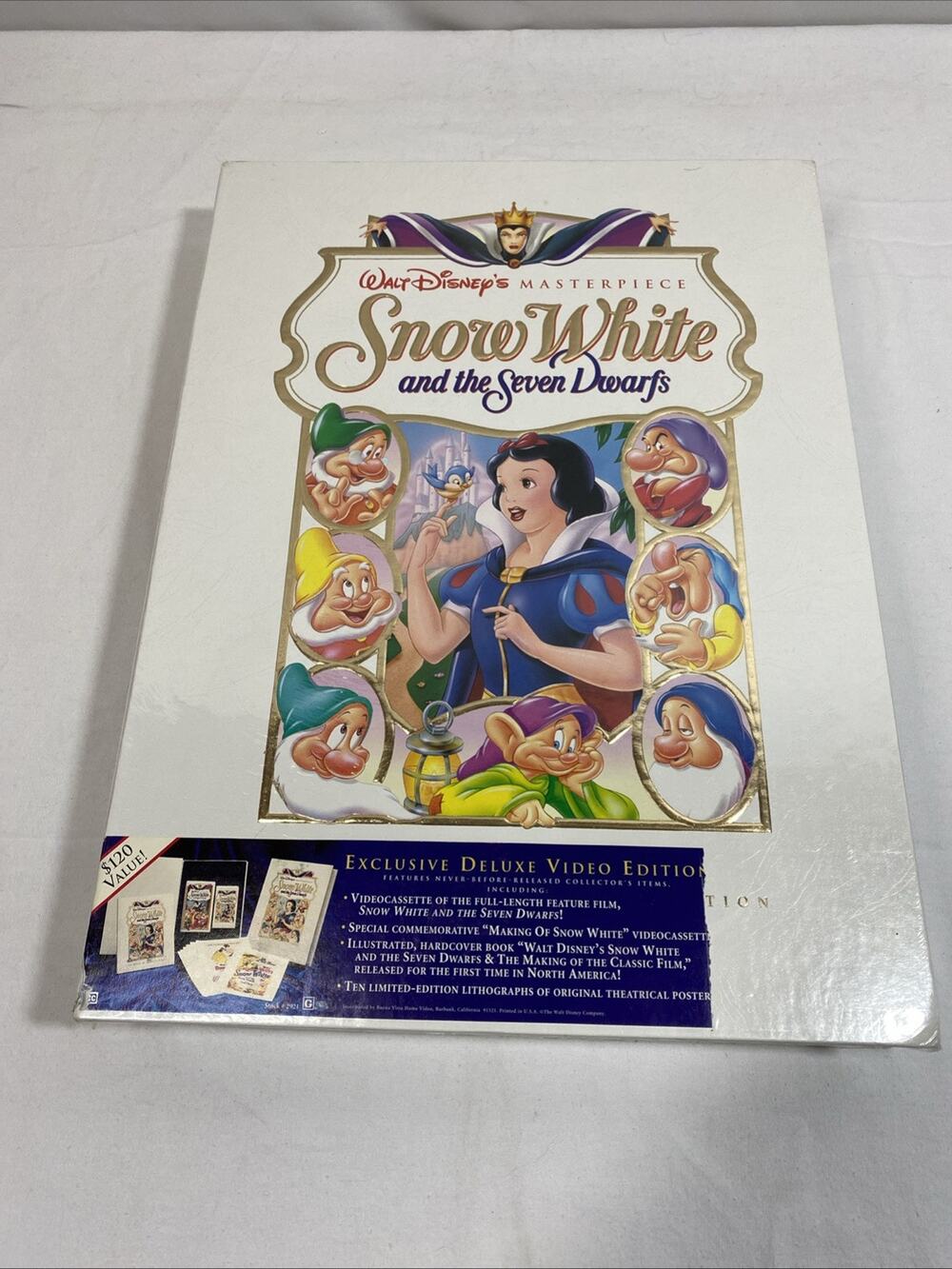SNOW WHITE Walt Disney's Masterpiece Exclusive Deluxe Video VHS Edition SEALED
